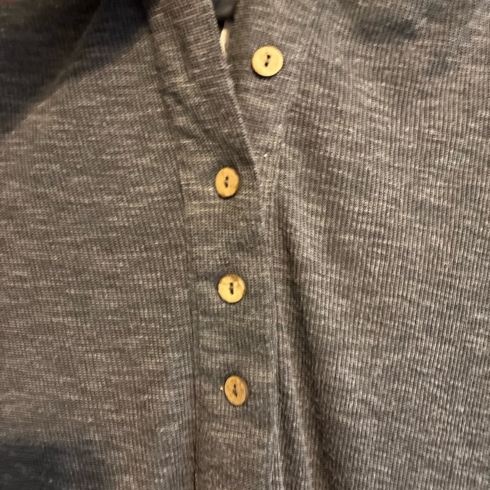 L Love Multicolor Patchwork 3/4 Button Up Tunic - image 4